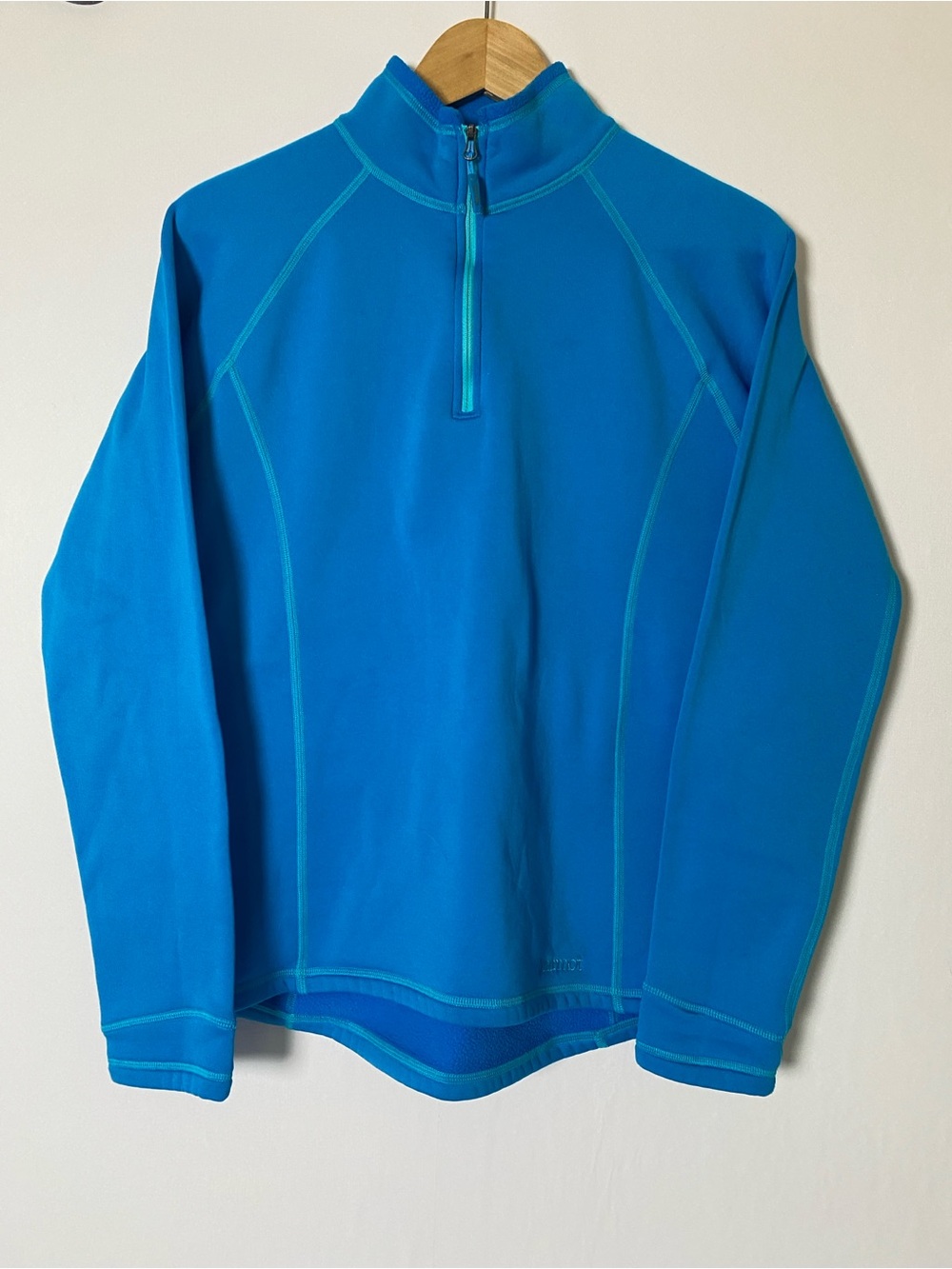 Marmot Women's Stretch Fleece Half Zip Pullover Athletic Jacket Blue Size L